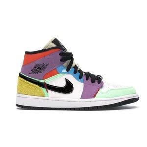 NWOB NIKE Air Jordan 1 Mid SE 'Multi-Color' Sneakers Size 6